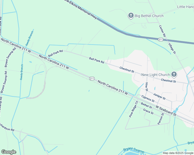 map of restaurants, bars, coffee shops, grocery stores, and more near 10234 North Carolina 211 West in Bladenboro