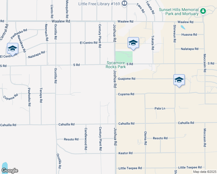 map of restaurants, bars, coffee shops, grocery stores, and more near Joshua Road in Apple Valley