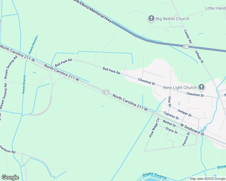 map of restaurants, bars, coffee shops, grocery stores, and more near 10234 North Carolina 211 West in Bladenboro