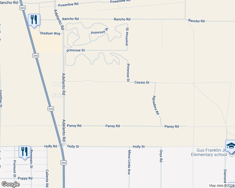 map of restaurants, bars, coffee shops, grocery stores, and more near Cassia Street in El Mirage