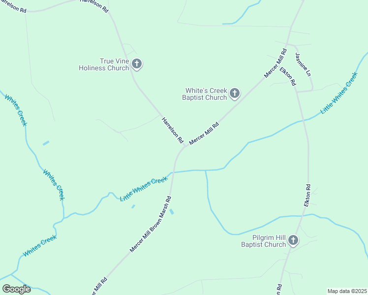 map of restaurants, bars, coffee shops, grocery stores, and more near Mercer Mill Brown Marsh Road in Bladen County