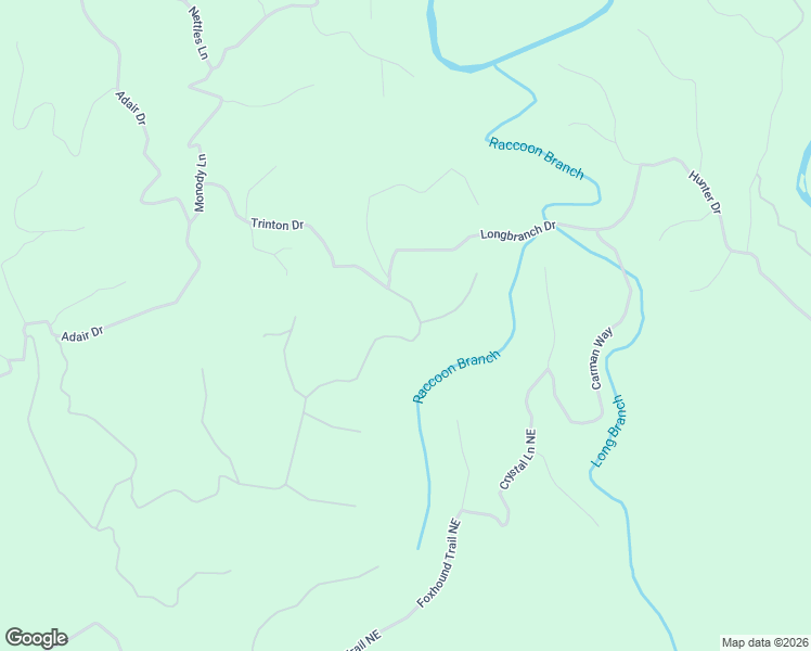 map of restaurants, bars, coffee shops, grocery stores, and more near 975 Raccoon Ridge Northeast in Ranger