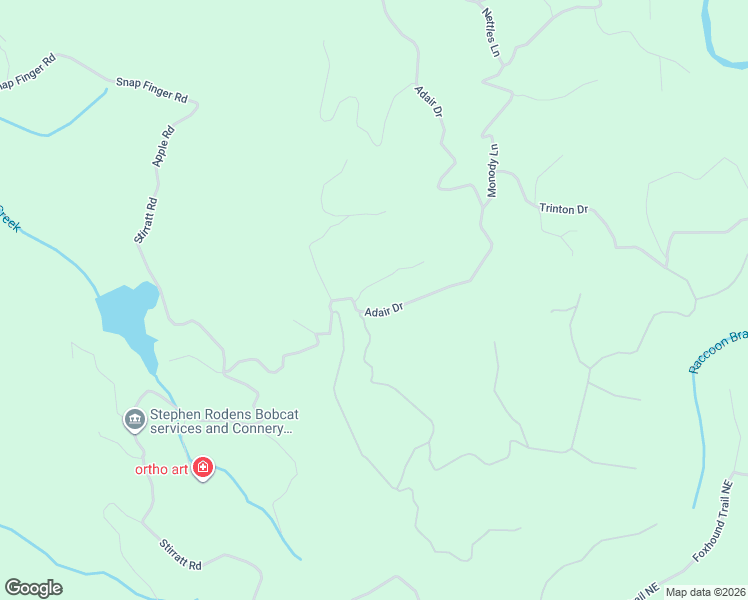 map of restaurants, bars, coffee shops, grocery stores, and more near 19 Adair Drive in Ranger