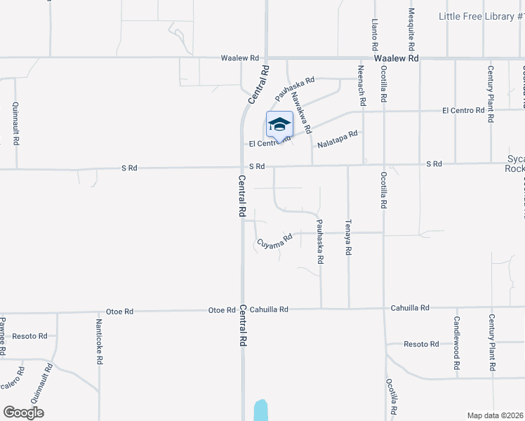 map of restaurants, bars, coffee shops, grocery stores, and more near 16395 Cuyama Way in Apple Valley