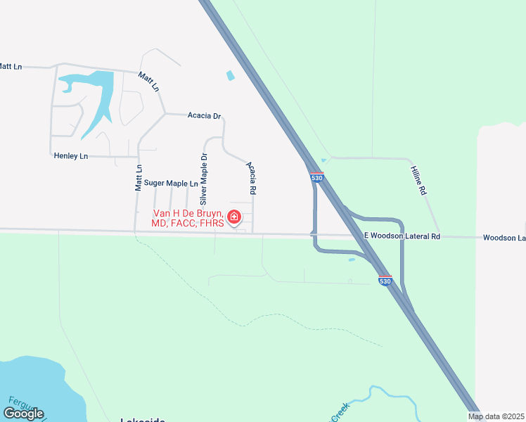 map of restaurants, bars, coffee shops, grocery stores, and more near 21858 Acacia Road in Hensley
