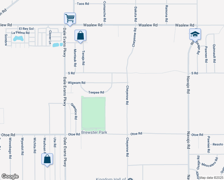map of restaurants, bars, coffee shops, grocery stores, and more near 21201 Teepee Road in Apple Valley