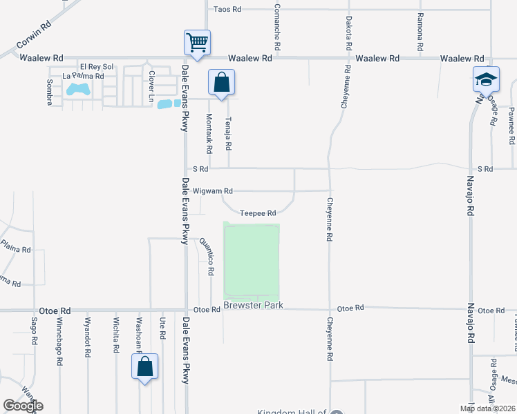 map of restaurants, bars, coffee shops, grocery stores, and more near 21110 Teepee Road in Apple Valley