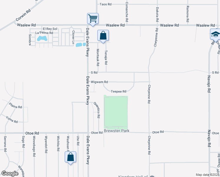 map of restaurants, bars, coffee shops, grocery stores, and more near 21030 Teepee Road in Apple Valley