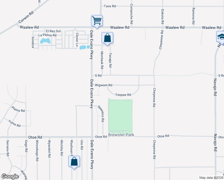 map of restaurants, bars, coffee shops, grocery stores, and more near 21030 Teepee Road in Apple Valley