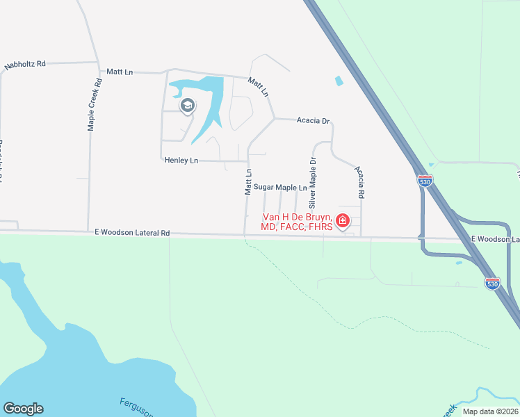 map of restaurants, bars, coffee shops, grocery stores, and more near 21930 Mountain Maple Circle in Hensley