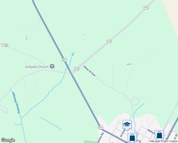 map of restaurants, bars, coffee shops, grocery stores, and more near 441 Hines Street in Rowland