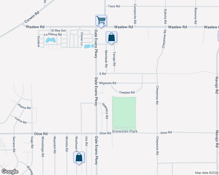 map of restaurants, bars, coffee shops, grocery stores, and more near 20985 Teepee Road in Apple Valley