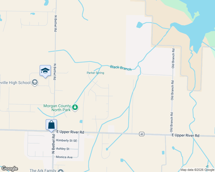 map of restaurants, bars, coffee shops, grocery stores, and more near 792 East Upper River Road in Decatur