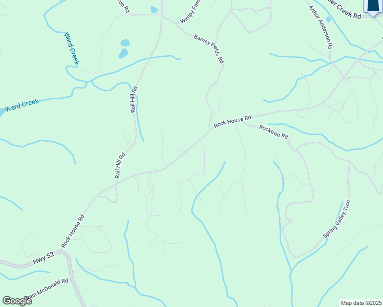 map of restaurants, bars, coffee shops, grocery stores, and more near 810 Rock House Road in Dahlonega
