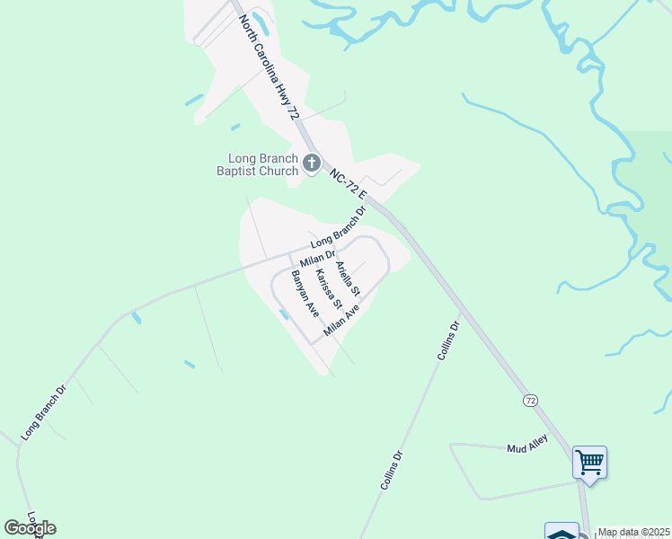 map of restaurants, bars, coffee shops, grocery stores, and more near 104 Ariella Street in Lumberton