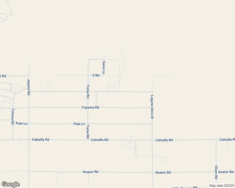 map of restaurants, bars, coffee shops, grocery stores, and more near 24687 Shoshone Road in Apple Valley