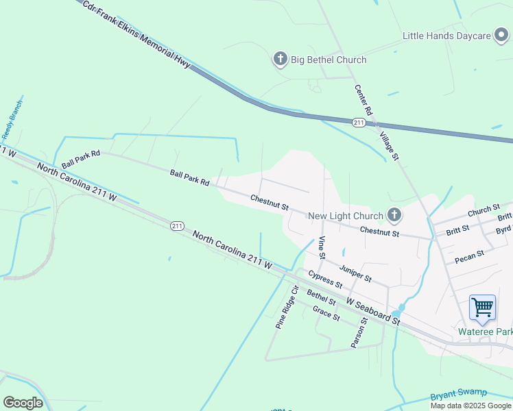 map of restaurants, bars, coffee shops, grocery stores, and more near 734 Ball Park Road in Bladenboro