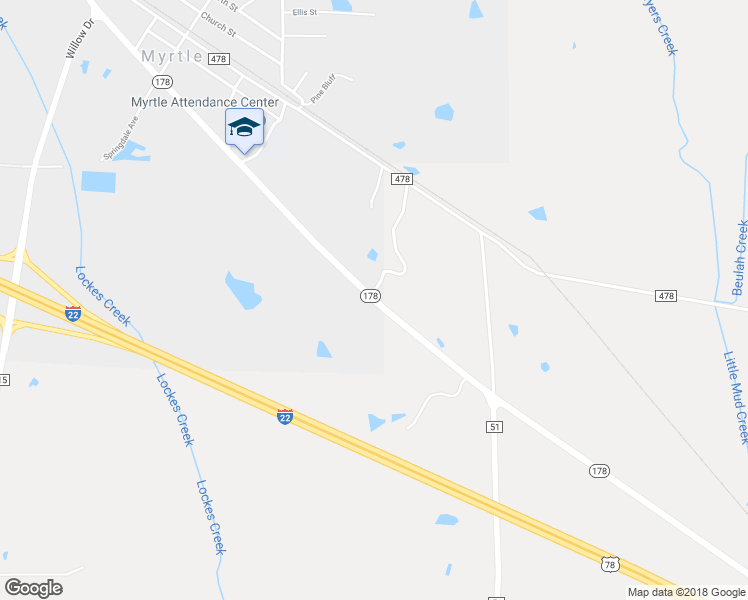 map of restaurants, bars, coffee shops, grocery stores, and more near 1651 Highway 178 in Myrtle