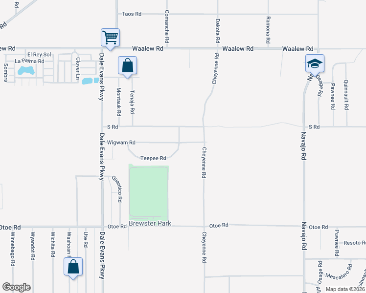map of restaurants, bars, coffee shops, grocery stores, and more near 21225 Wigwam Road in Apple Valley