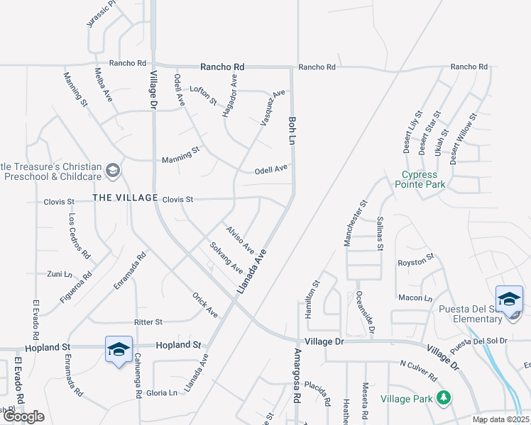 map of restaurants, bars, coffee shops, grocery stores, and more near 16459 Bunnell Avenue in Victorville
