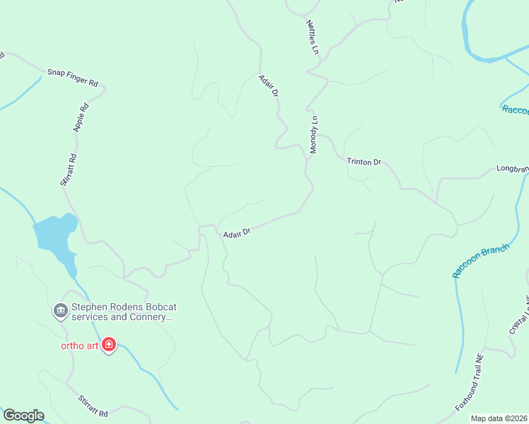 map of restaurants, bars, coffee shops, grocery stores, and more near 19 Adair Drive in Ranger