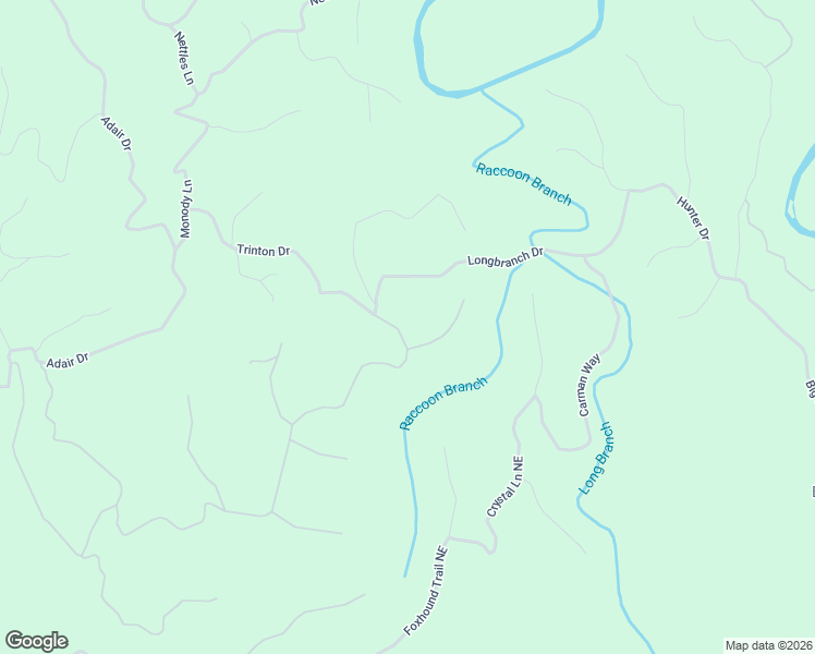 map of restaurants, bars, coffee shops, grocery stores, and more near 975 Raccoon Ridge Northeast in Ranger