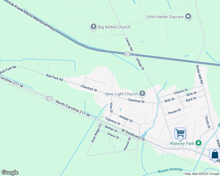 map of restaurants, bars, coffee shops, grocery stores, and more near Tower Lane in Bladenboro