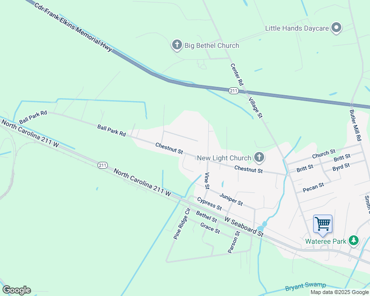 map of restaurants, bars, coffee shops, grocery stores, and more near 879 Ball Park Road in Bladenboro