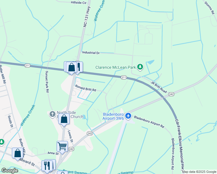 map of restaurants, bars, coffee shops, grocery stores, and more near in Tar Heel