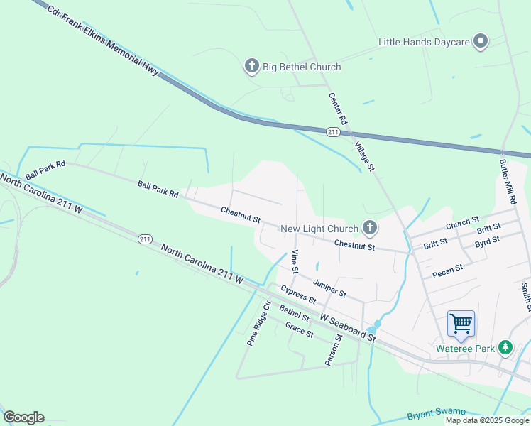 map of restaurants, bars, coffee shops, grocery stores, and more near 879 Ball Park Road in Bladenboro