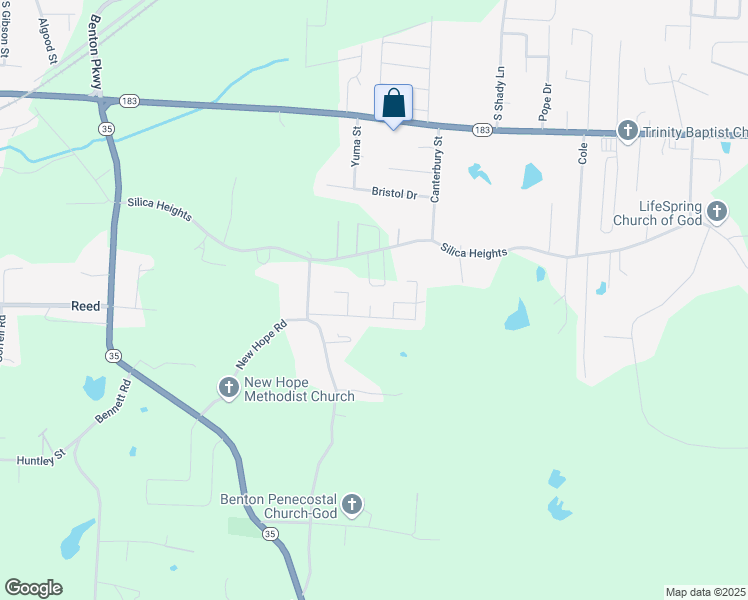 map of restaurants, bars, coffee shops, grocery stores, and more near 1320 Overview Cove in Benton