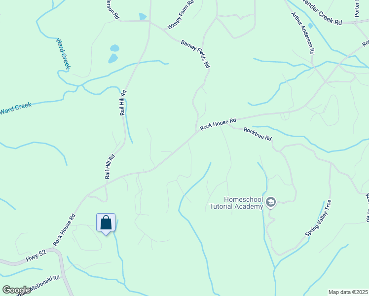 map of restaurants, bars, coffee shops, grocery stores, and more near 38 Georgia Avenue in Dahlonega