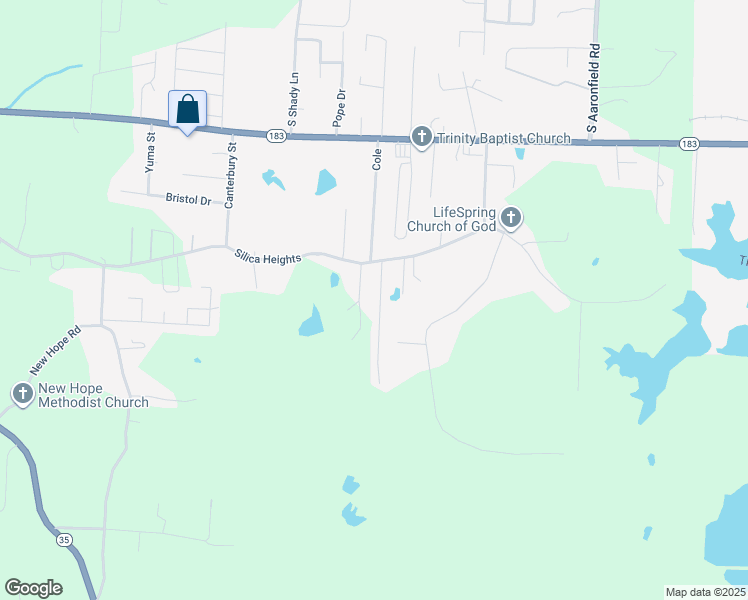 map of restaurants, bars, coffee shops, grocery stores, and more near 1401 Country Oaks Drive in Benton