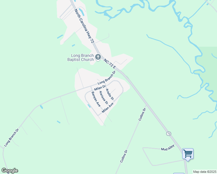 map of restaurants, bars, coffee shops, grocery stores, and more near 104 Ariella Street in Lumberton