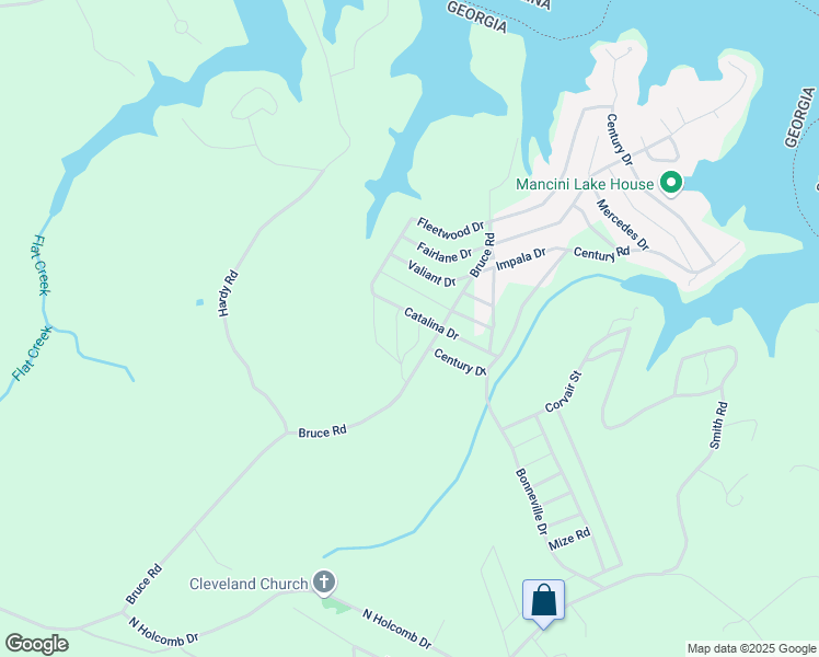 map of restaurants, bars, coffee shops, grocery stores, and more near 1723 Bruce Road in Martin