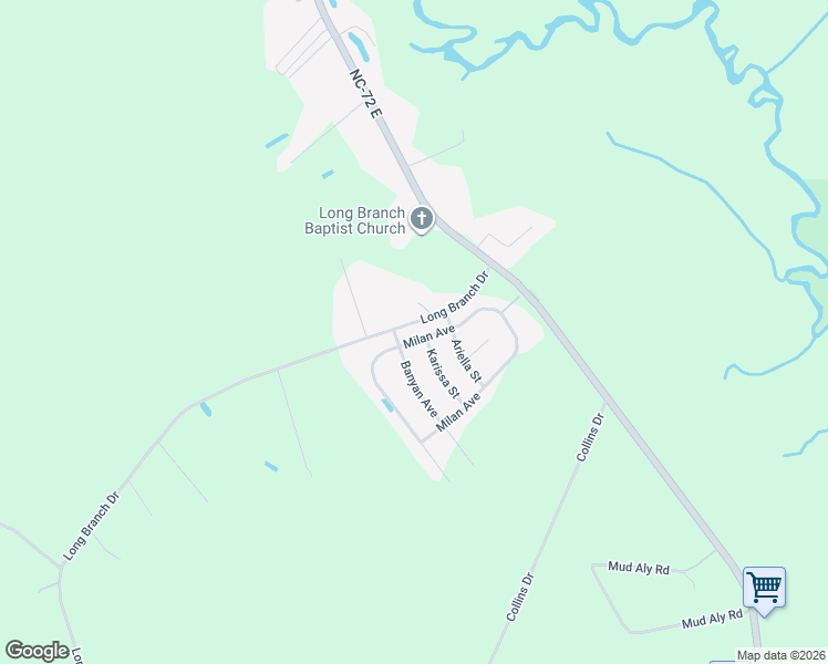 map of restaurants, bars, coffee shops, grocery stores, and more near 211 Milan Drive in Lumberton