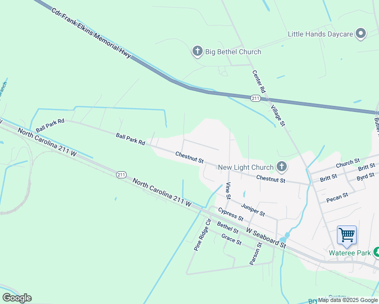 map of restaurants, bars, coffee shops, grocery stores, and more near 793 Ball Park Road in Bladenboro