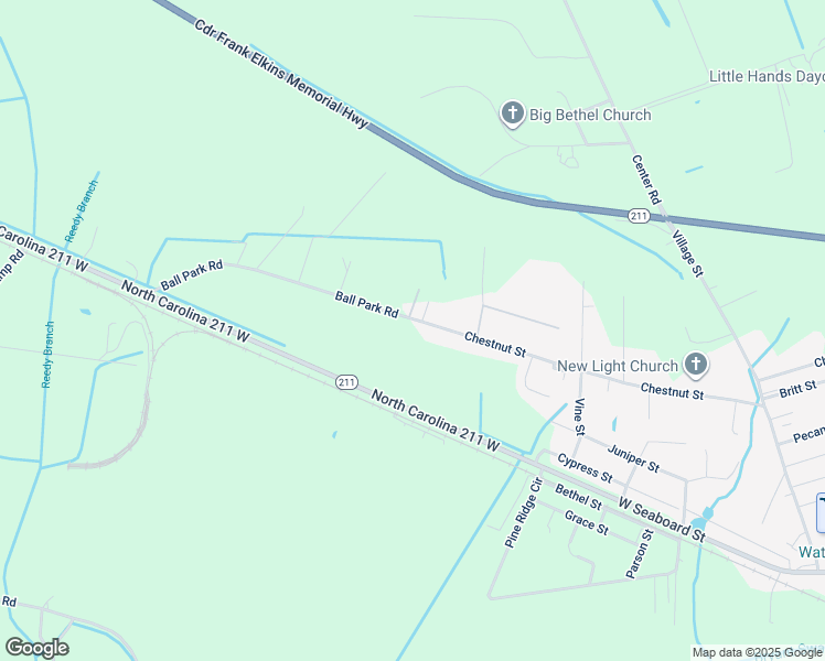 map of restaurants, bars, coffee shops, grocery stores, and more near 626 Ball Park Road in Bladenboro