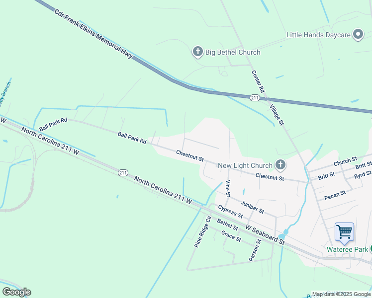 map of restaurants, bars, coffee shops, grocery stores, and more near 757 Ball Park Road in Bladenboro