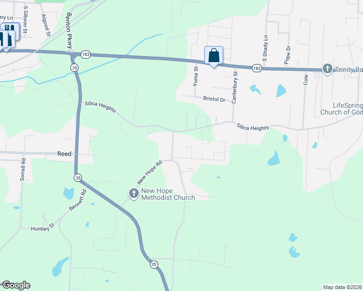 map of restaurants, bars, coffee shops, grocery stores, and more near 1204 Chatfield Road in Benton