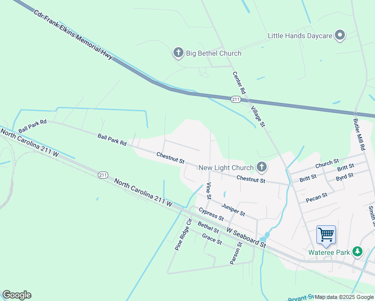 map of restaurants, bars, coffee shops, grocery stores, and more near 78 Home Run Drive in Bladenboro