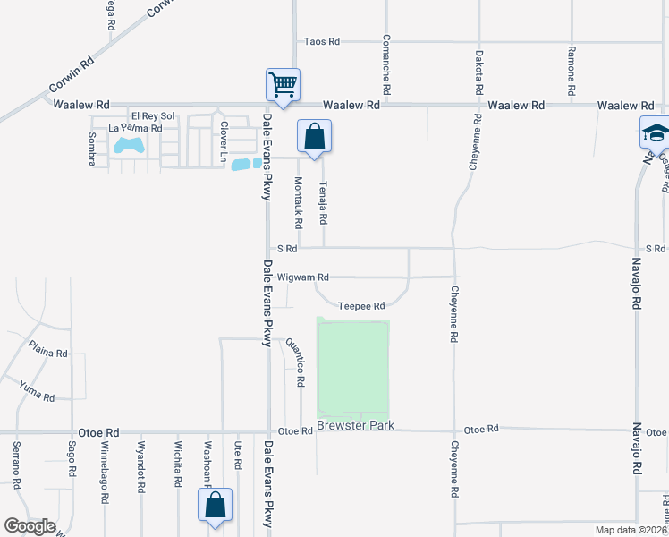 map of restaurants, bars, coffee shops, grocery stores, and more near 21027 South Road in Apple Valley