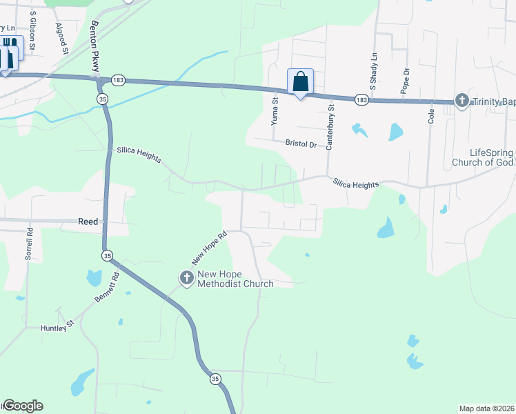 map of restaurants, bars, coffee shops, grocery stores, and more near 1204 Chatfield Road in Benton