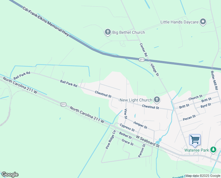 map of restaurants, bars, coffee shops, grocery stores, and more near 72 Home Run Drive in Bladenboro