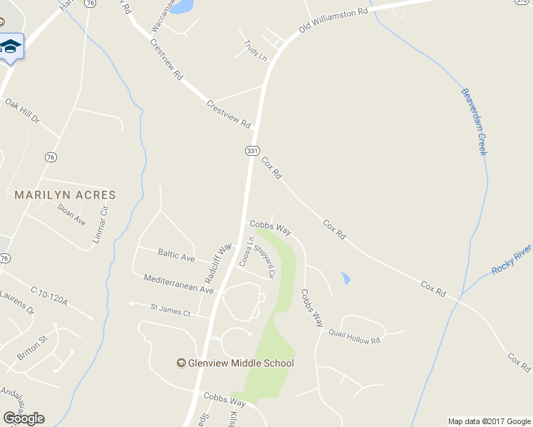 map of restaurants, bars, coffee shops, grocery stores, and more near 3106 Myrtlewood in Anderson