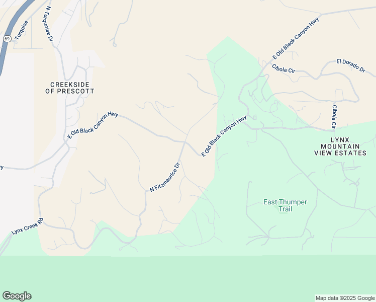 map of restaurants, bars, coffee shops, grocery stores, and more near 525 North Fitzmaurice Drive in Prescott
