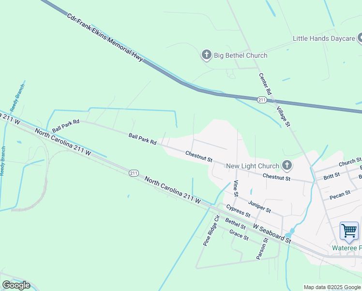 map of restaurants, bars, coffee shops, grocery stores, and more near 689 Ball Park Road in Bladenboro