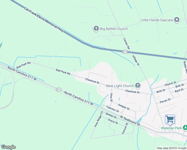 map of restaurants, bars, coffee shops, grocery stores, and more near 42 Home Run Drive in Bladenboro