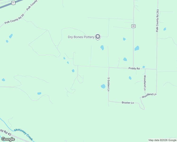 map of restaurants, bars, coffee shops, grocery stores, and more near 3201 Polk Road 293 in Mena