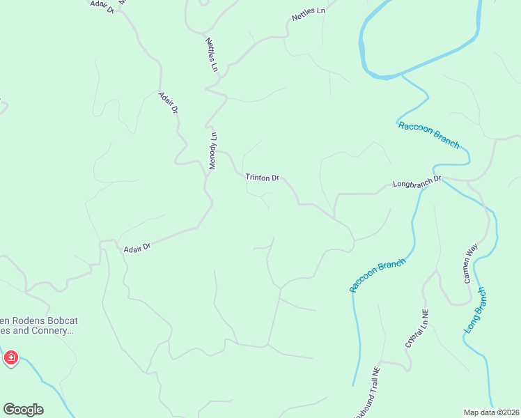 map of restaurants, bars, coffee shops, grocery stores, and more near 878 Echo Drive Northeast in Ranger